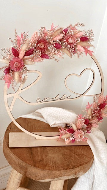 Flowerhoop in hout 30cm